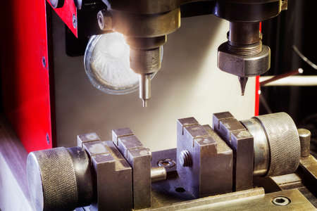 Close view of red key copying machine