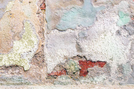 Old brick wall fragment with red brick accent for backgroundの写真素材