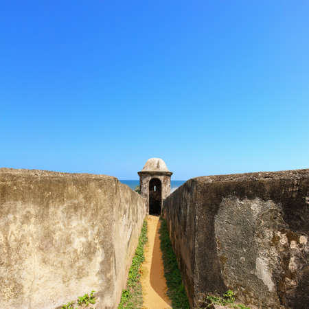 Old Sri Lankan architectural fragment in sunny dayの写真素材