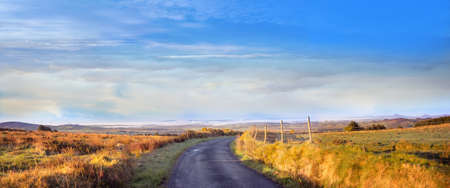 Panoramic landscape in the morning in a county Cork. ireland.の写真素材