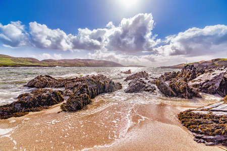 Beautiful landscape of rocky shore  in County Cork. Allihies, south west of Ireland.