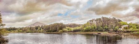 Panoramic landscape in Lauragh. County Kerry, Ireland.