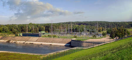 Kaunas Hydroelectric Power Plant, located on the Nemunas River. Its dam created the Kaunas...