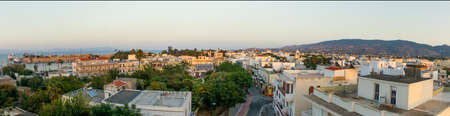 Panoramic view of Kos town rooftops. Greece.の写真素材