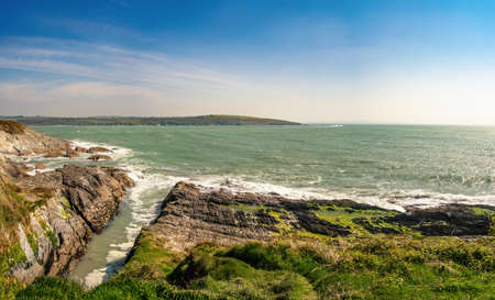 View from   Courtmacsherry Coast Loop on spring day. County Cork, Ireland.