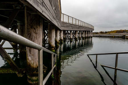 take a swim in the ocean a cloudy day. deep seaの写真素材