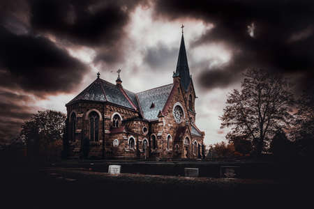 nice autumn day int he fall. a fall day in Falkenberg Sweden. nice red leafの写真素材