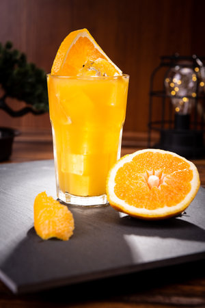 it's the weekend now it's time for a drink. et is needed after a week of hard work, you need a drink. good drinks with fruit at your disposalの写真素材