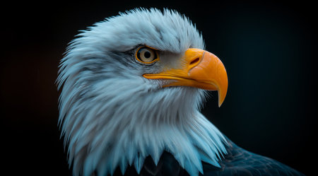 an eagle in the wild flying and sitting on a branch created by aiの素材