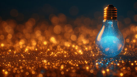 Light blub bright on technology futuristic concept background, abstract idea for creativity vision created by aiの素材