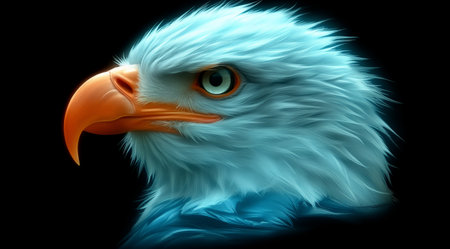 an eagle in the wild flying and sitting on a branch created by aiの素材