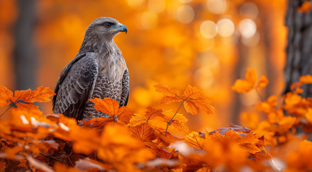 an eagle in the wild flying and sitting on a branch created by aiの素材