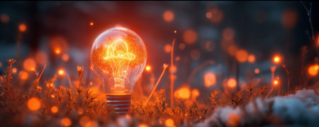 Light blub bright on technology futuristic concept background, abstract idea for creativity vision created by aiの素材