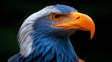 an eagle in the wild flying and sitting on a branch created by aiの素材