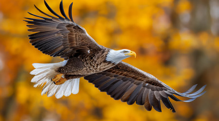 an eagle in the wild flying and sitting on a branch created by aiの素材
