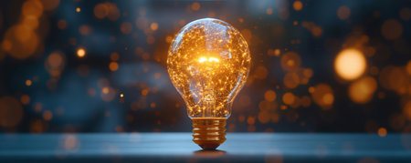 Light blub bright on technology futuristic concept background, abstract idea for creativity vision created by aiの素材