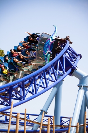 Roller coaster on the turnのeditorial素材