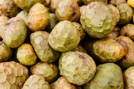 Cherimoya tropical fruitの写真素材