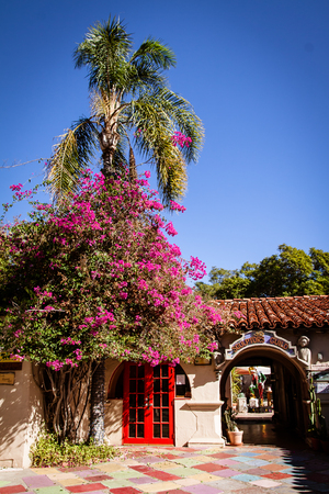 At the Spanish Village art studios in Balboa Park in San Diego, CA の写真素材