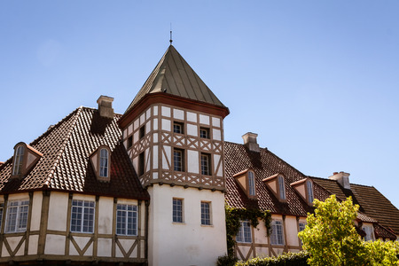 European architecture in the Danish town of Solvang near Santa Barbara, CA.のeditorial素材