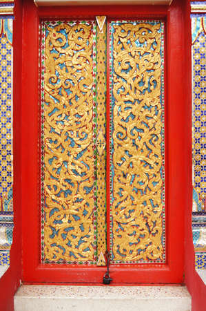 Door at Wat Muang khae located in Bangrak  Bangkok Thailandの写真素材