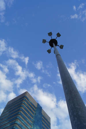 Light Poles near buildingのeditorial素材