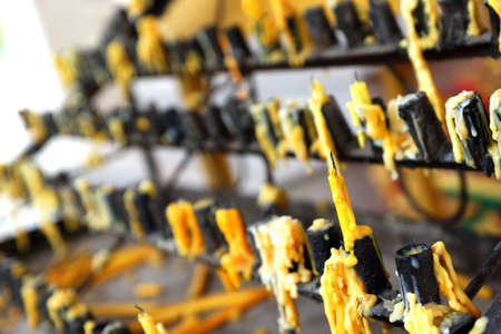 Candles in Buddhist temple
