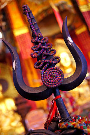 Tibet trident for worship の写真素材