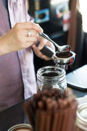 Barista workingの写真素材