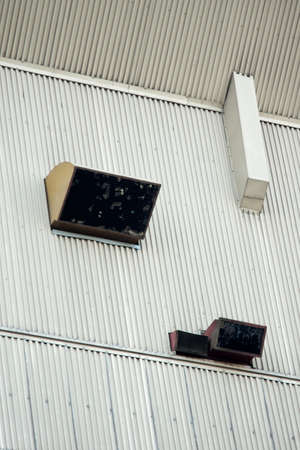 Ventilation pipes on a building