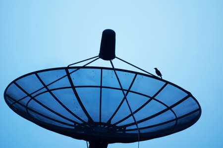 Silhouette Satellite dish の写真素材