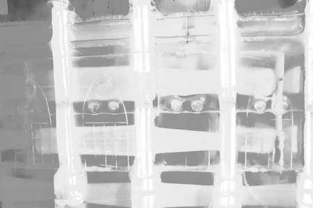 Abstract ice wall background - black and whiteの写真素材