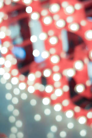 Retro style of Blurry decorative electric bulb as abstract backgroundの写真素材