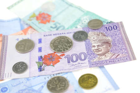 Malaysia money isolated on white background