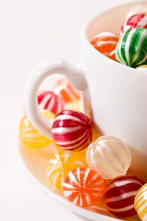 food series: sweet background of striped sugar candyの写真素材