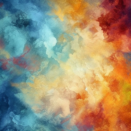 Abstract watercolor background. digital art painting. Colorful texture.の素材