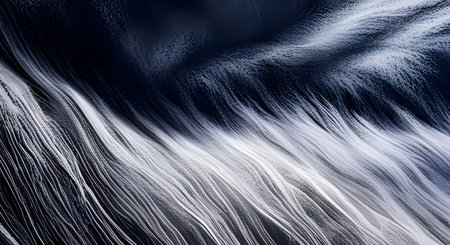 Abstract 3d rendering of wavy surface. Futuristic background design.の素材