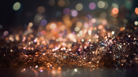 Abstract background with bokeh defocused lights. Christmas and New Year conceptの素材