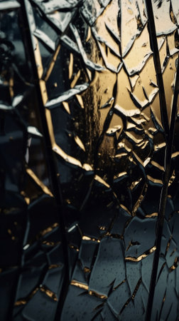 Broken glass texture. Abstract background for design. Toned.の素材