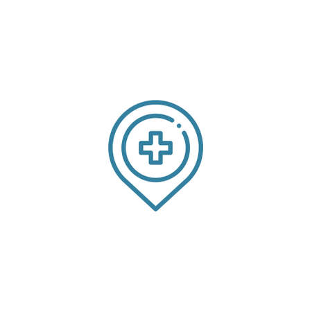 icon location for marketing business with color blueのイラスト素材