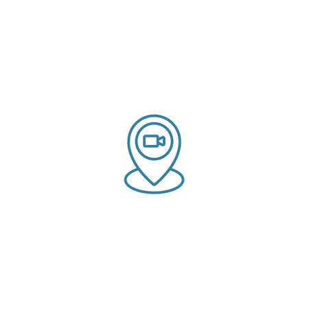 icon marker for business with color blueのイラスト素材