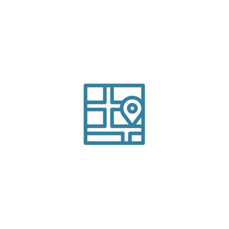 icon location for marketing business with color blueのイラスト素材