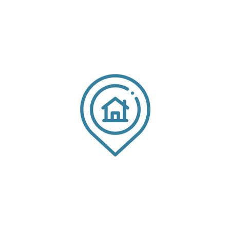 icon location for marketing business with color blueのイラスト素材