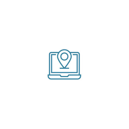 icon location for marketing business with color blueのイラスト素材