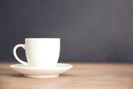 cup of coffee on the chalkboard background
