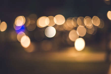 colorful light bokeh background in street