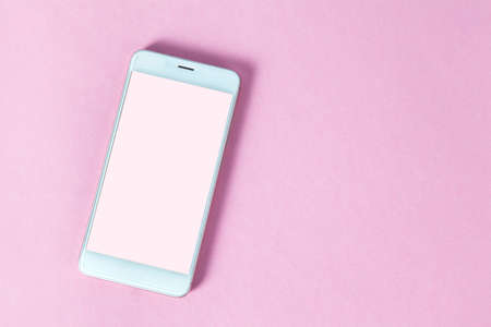 smart phone on the desk backgroundの写真素材