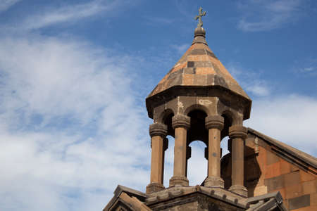 Khor Virap church in Armenia under blue skyの写真素材