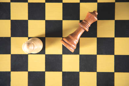 the chess stones on the board background