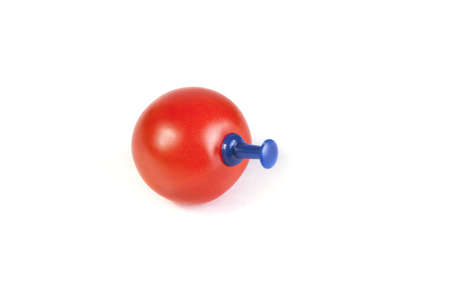 ripe red tomato on a white background